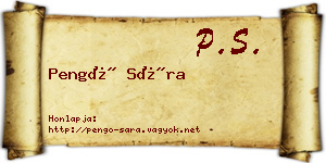 Pengő Sára névjegykártya
